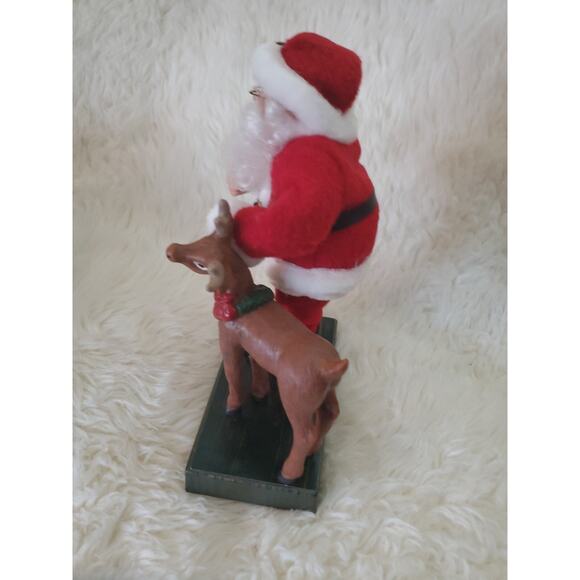 1999 Vintage Holiday Creations Musical Santa Scene w/reindeer - Picture 6 of 10